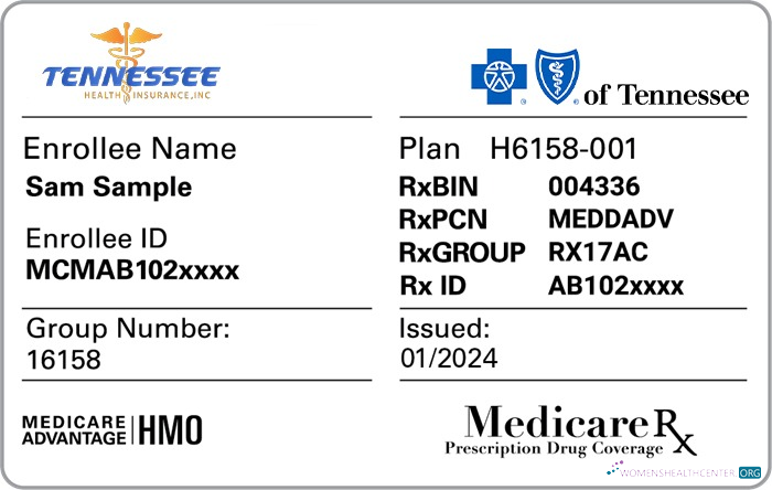 Download Tennessee health insurance card Photoshop template